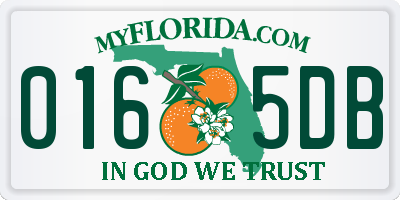 FL license plate 0165DB