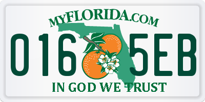 FL license plate 0165EB