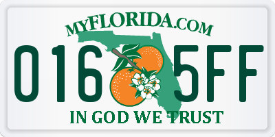 FL license plate 0165FF