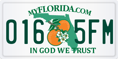FL license plate 0165FM