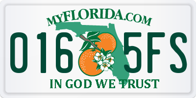 FL license plate 0165FS