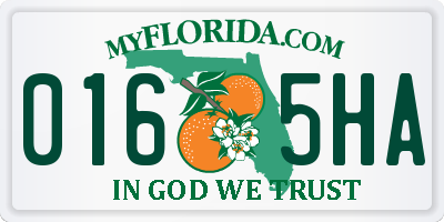 FL license plate 0165HA