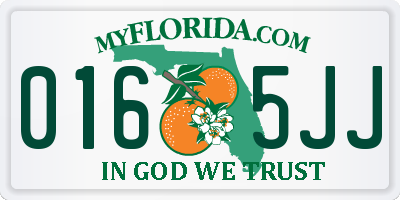 FL license plate 0165JJ