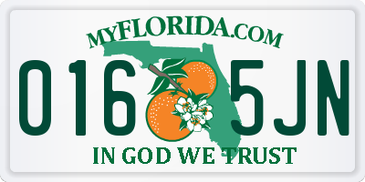 FL license plate 0165JN