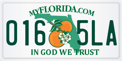 FL license plate 0165LA