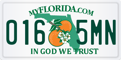 FL license plate 0165MN
