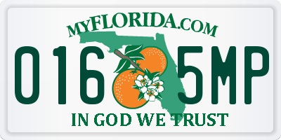 FL license plate 0165MP