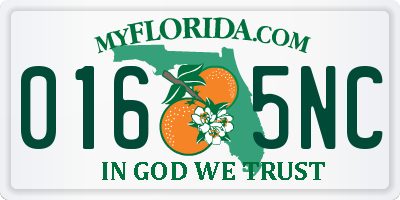FL license plate 0165NC