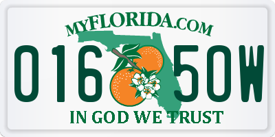 FL license plate 0165OW
