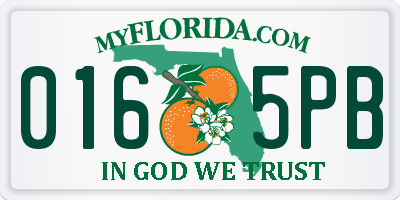 FL license plate 0165PB