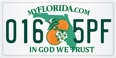 FL license plate 0165PF