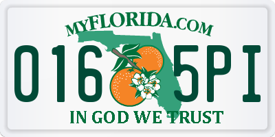 FL license plate 0165PI