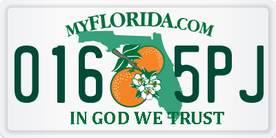 FL license plate 0165PJ