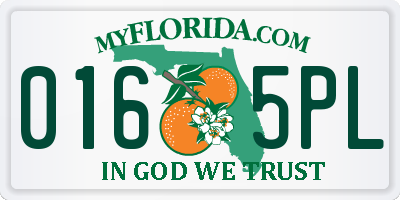 FL license plate 0165PL