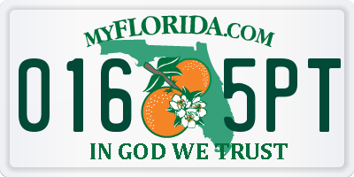 FL license plate 0165PT