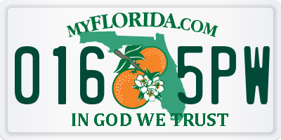 FL license plate 0165PW