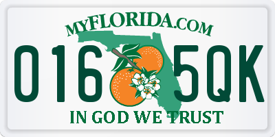 FL license plate 0165QK