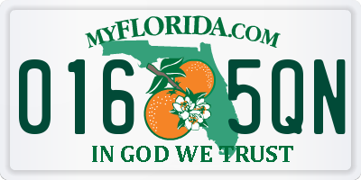 FL license plate 0165QN