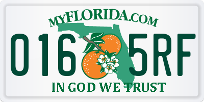 FL license plate 0165RF