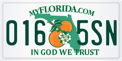 FL license plate 0165SN