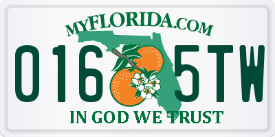 FL license plate 0165TW