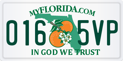 FL license plate 0165VP