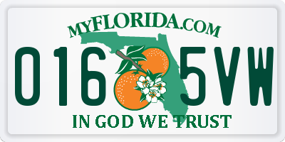 FL license plate 0165VW