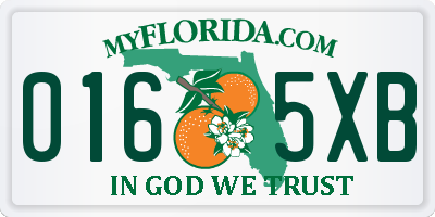 FL license plate 0165XB