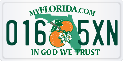 FL license plate 0165XN