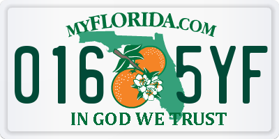 FL license plate 0165YF