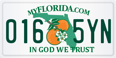 FL license plate 0165YN