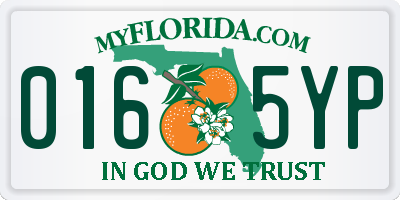 FL license plate 0165YP