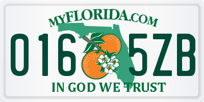 FL license plate 0165ZB