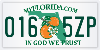 FL license plate 0165ZP
