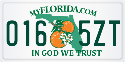FL license plate 0165ZT