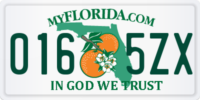 FL license plate 0165ZX