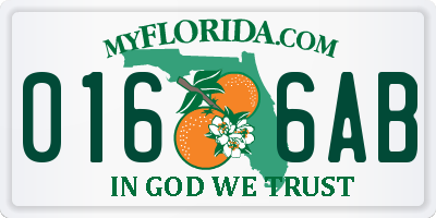 FL license plate 0166AB