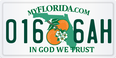 FL license plate 0166AH