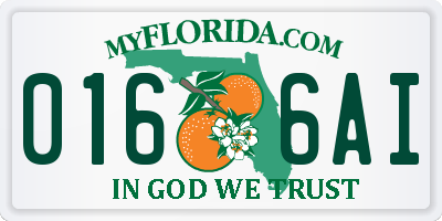FL license plate 0166AI