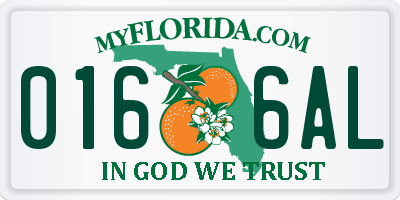FL license plate 0166AL