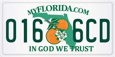FL license plate 0166CD