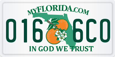 FL license plate 0166CO