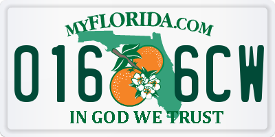 FL license plate 0166CW