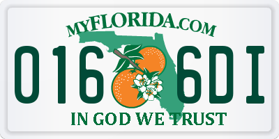 FL license plate 0166DI
