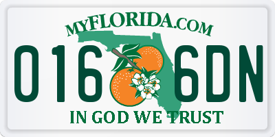 FL license plate 0166DN