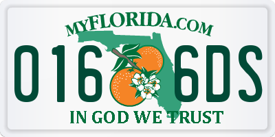 FL license plate 0166DS