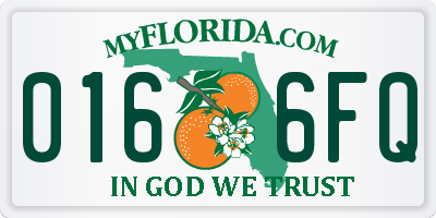 FL license plate 0166FQ