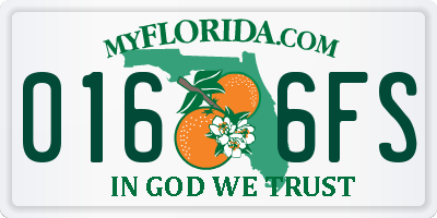 FL license plate 0166FS