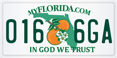FL license plate 0166GA