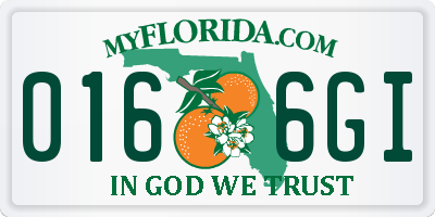 FL license plate 0166GI